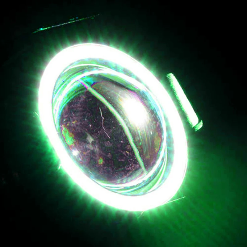 

Bracket Motorcycle Headlight High beam Flash Green Angel Eyes 125W Spotlight Switch 50 cm Low beam Part