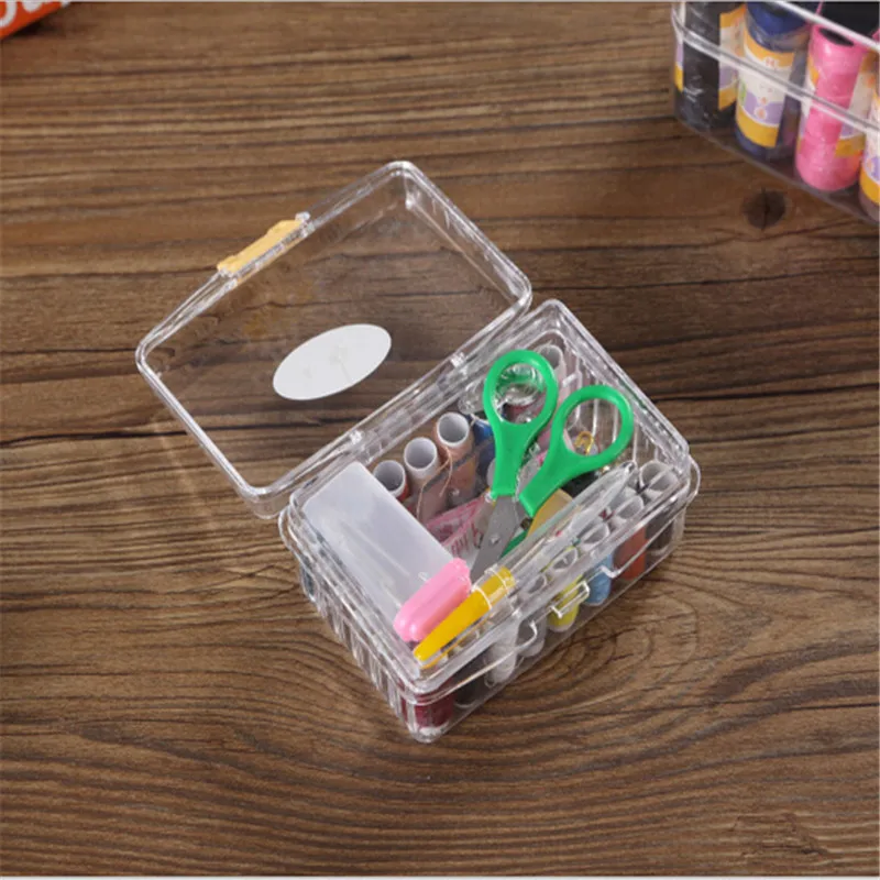 12 Needle Portable Mini Travel Household Sewing Box Set Sewing Kit Storage Bags Sundries Organizer Home Tools EJ878479