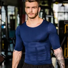 Мужская корректирующая одежда для похудения, моделирующая футболка, жилет для сжигания жира, мужской компрессионный корсет для живота