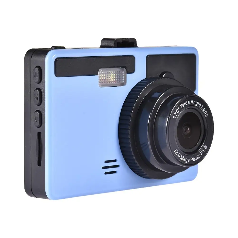 Для автомобиля DVR Full HD для вождения Регистраторы Dash Cam 3 дюймов ЖК-дисплей Экран 170 градусов заднего вида Камера G-Сенсор петля Запись Обнаружение движения