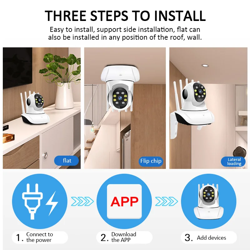 Wireless IP Camera with 5 Antennas 1080p 2MP Indoor surveillance camera color night vision home security baby 5 antennas strong signal 17 Hd68011ae89cd4c7c8f37e3ae3b931614H