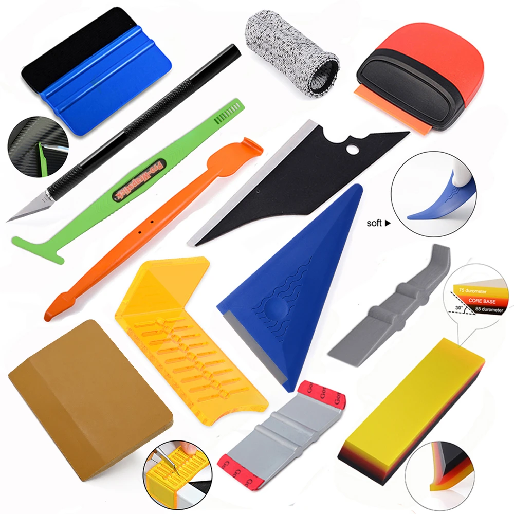 uxcell 4 Pcs Plastic Triangle Tip Scraper Window Film Squeegee Vinyl Sticker Wrapping Tool for Auto uxcell 4 Pcs Plastic Triangle Tip Scraper Window Film Squeegee Vinyl Sticker Wrapping Tool for Auto