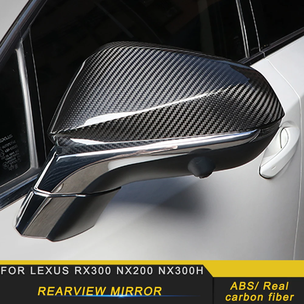 

For LEXUS RX300 NX200 NX300h Car Styling Rearview Mirror Cover Real Carbon Fiber Protector Trim Sticker Accessories