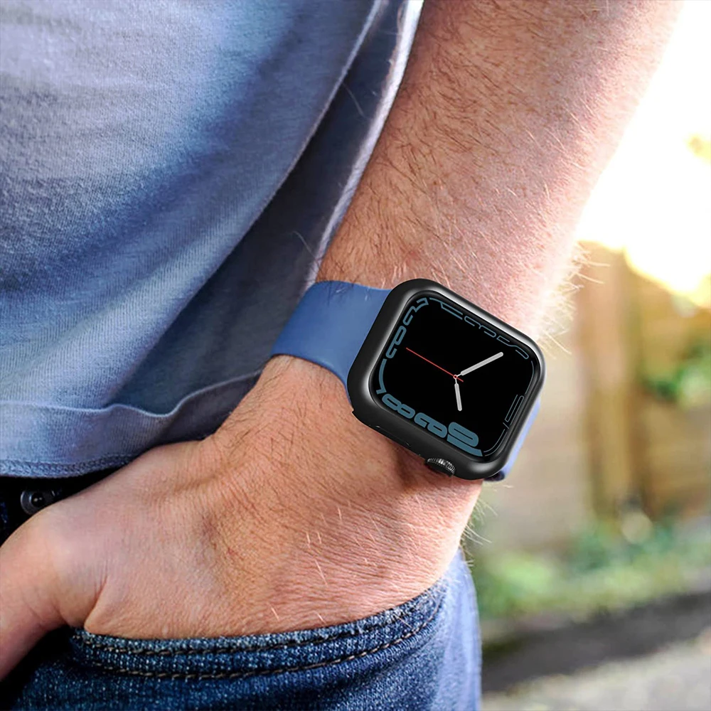 Cover for Apple Watch  45mm 41mm  44mm  40mm 42mm 38mm Shock-Proof Resist Bumper Protective Case for iWatch SE 7 6 5 4 3 2 1