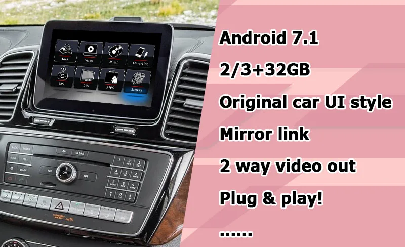 Lsailt Android gps навигации системный блок для Mercedes Benz gls класс NTG 5,0 видео интерфейс зеркальный блок ссылок с Carplay