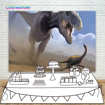 

Dinosaur fight Photography Background Newborn children Party Photo Backdrop for photo studio