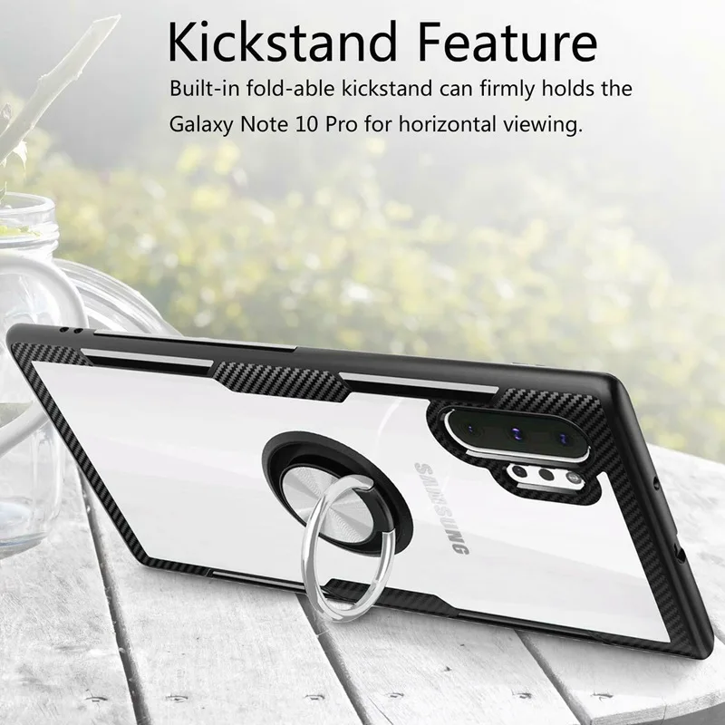 Чехол с магнитным кольцом для samsung Galaxy Note 10 pro S10 5G Note9, прозрачный мягкий силиконовый чехол для Samsug A50 A70 M20 M30 A10