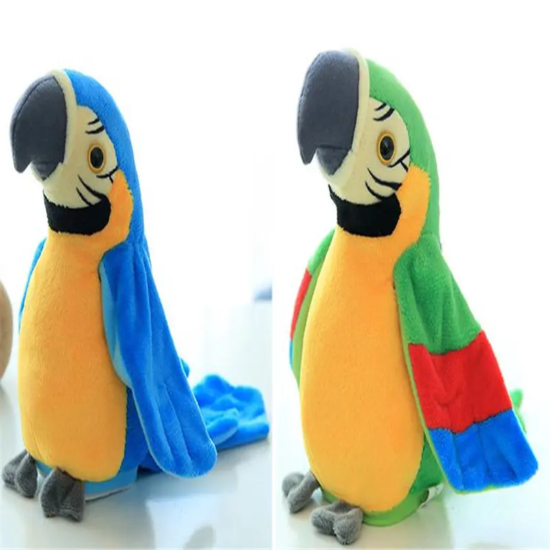 Electronic Talking Parrot Toy Cute Speaking Record Repeats Waving Wings Electroni Bird Stuffed Plush Toy Kids Birthday Gift 21cm Electronic Talking Parrot Toy Cute Speaking Record Repeats Waving Wings Electroni Bird Stuffed Plush Toy Kids Birthday Gift 21cm
