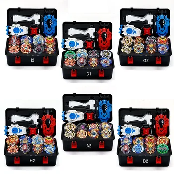 

Top Beyblade Burst Bey Blade Toy Metal Funsion Bayblade Set Storage Box With Handle Launcher Plastic Box Toys For Children