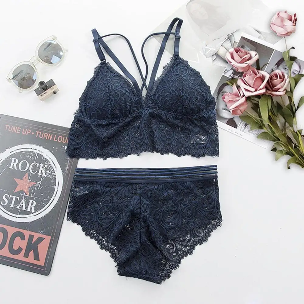2019 сексуальные кружевные комплекты с бюстгальтером Женский бесшовный