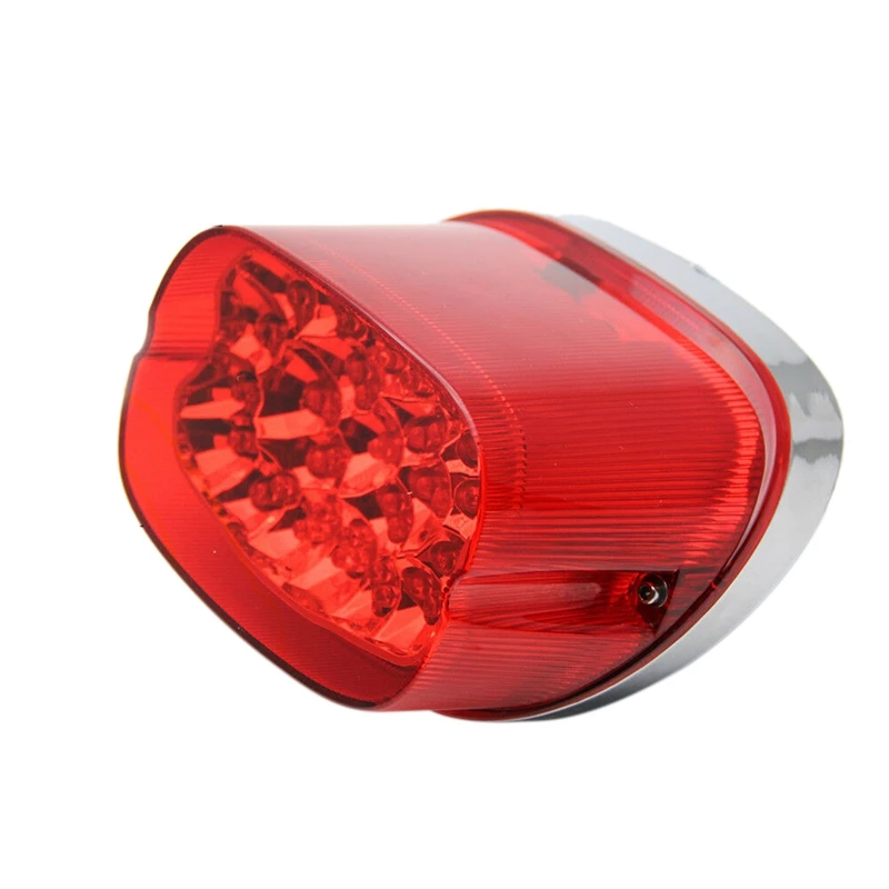 

Motorcycle LED Tail Light Softail Electra Red Lens Brake Turn Signal License Plate Lamp