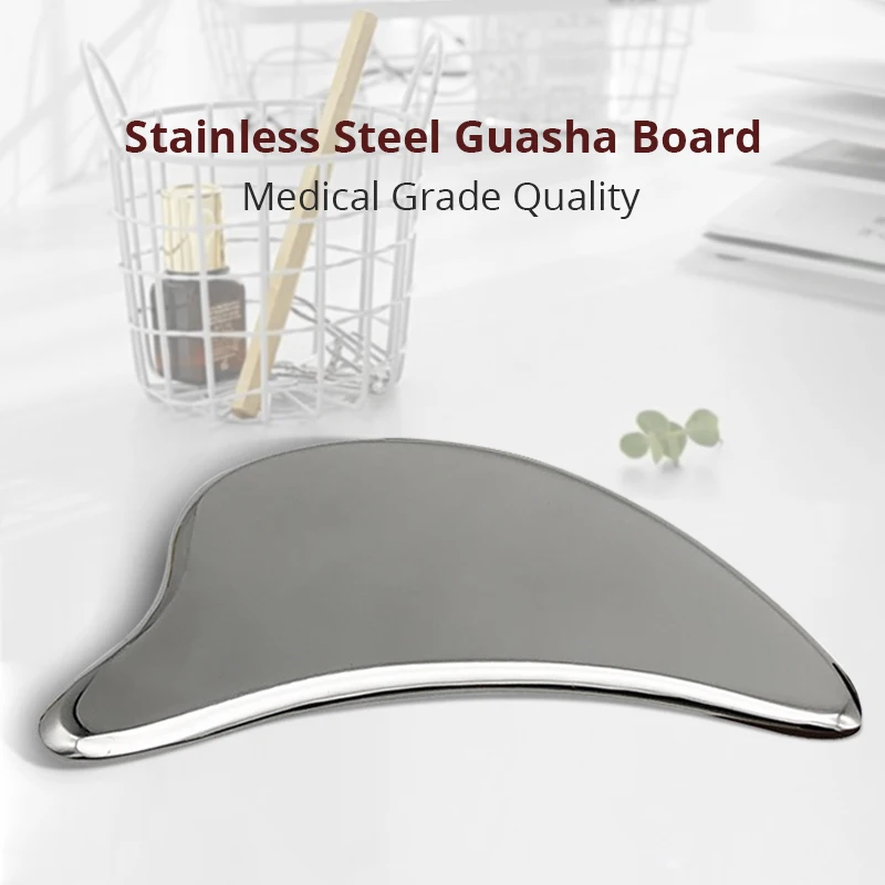 Medical Grade Stainless Steel Gua Sha Scraping Massage Tool Guasha Board Great Tools for SPA  Shape Face Triangle Shape