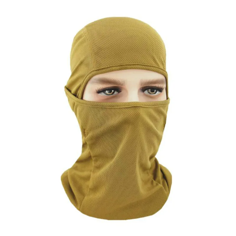 Мотоциклетная Балаклава, маска для лица, для мотокросса, полное покрытие, маска для лица, велосипедная, тактическая, для страйкбола, лицевая маска, дышащая, анти-УФ - Цвет: Хаки
