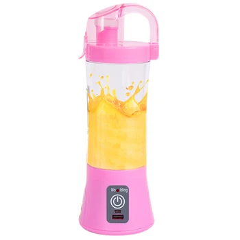 

Usb Rechargeable Blender Mixer Portable Mini Juicer Juice Machine Smoothie Maker Household Small Juice Extractor -Pink