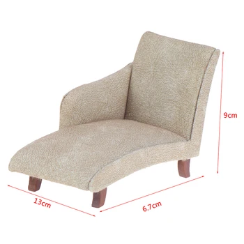 

New 1/12 Dolls House Miniature Furniture Cute Longue Couch Vintage Victorian Sofa Dollhouse Recliner