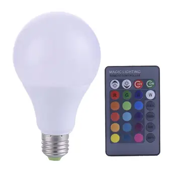 

E27 LED 16 Color Changing RGB Magic Led Bulb 3/5/10W 85-265V RGB Led Lamp Spotlight + IR Remote Control LED Bulbs For Home