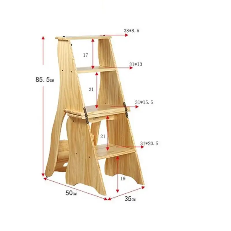 MODEL C Dobravel Tangga Lipat детская ванная комната tabrete Plegable Cocina Escalera Madera стул Escabeau стремянка - Цвет: MODEL C