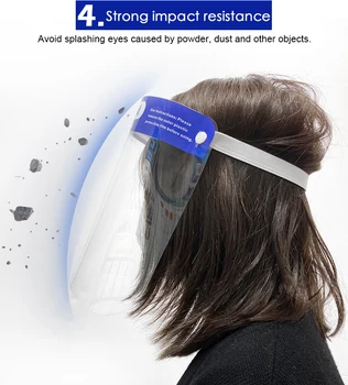 

afety Full Face Shield Clear Glasses Protector Anti-Fog Work Industry Full Face Shield Clear Flip Up Visor Oil fume Protection