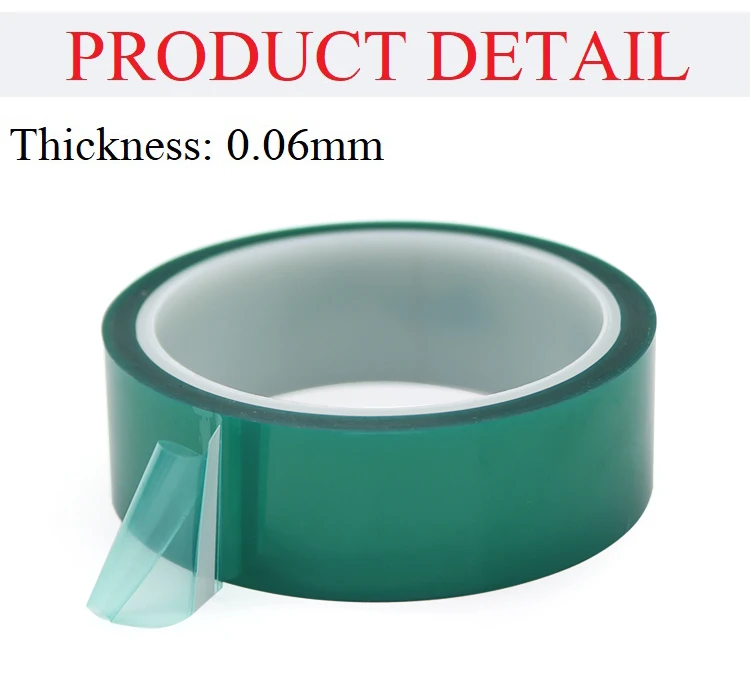 3 5 10 15 20 30 40 50mm Green PET Film Tape High Temperature Heat Resistant PCB Solder SMT Plating Shield Insulation Protection