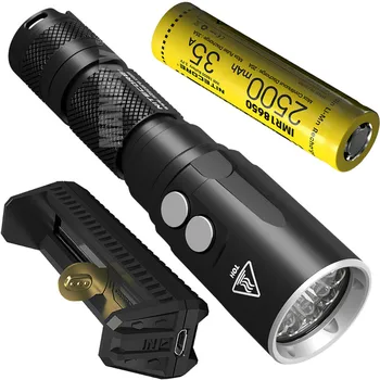 

NITECORE DL20 + Charger+IMR18650 2500mAh Rechargeable Battery 1000LM CREE XP-L HI V3 LED Diving Light 100 Meter Underwater Sport
