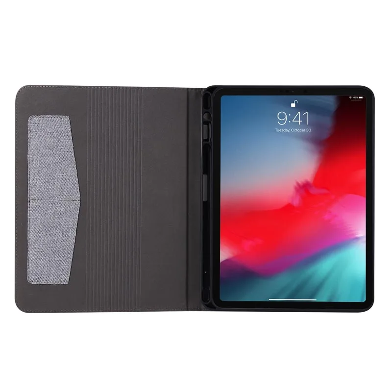 Тканевый чехол книжка для планшета iPad Pro 11 2020 дюймов с держателем карандашей и