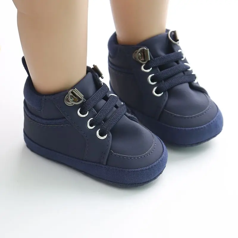 Детские кроссовки из искусственной кожи для мальчиков; спортивная обувь для малышей; обувь для мальчиков и девочек с мягкой подошвой для первых шагов; обувь для новорожденных; обувь для малышей 0-18 месяцев - Цвет: YTM2181DL