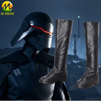 

Star Wars Jedi: Fallen Order Second Sister Cosplay Shoes Black Boots Faux Leather Boots for Audlt Women Custom Made