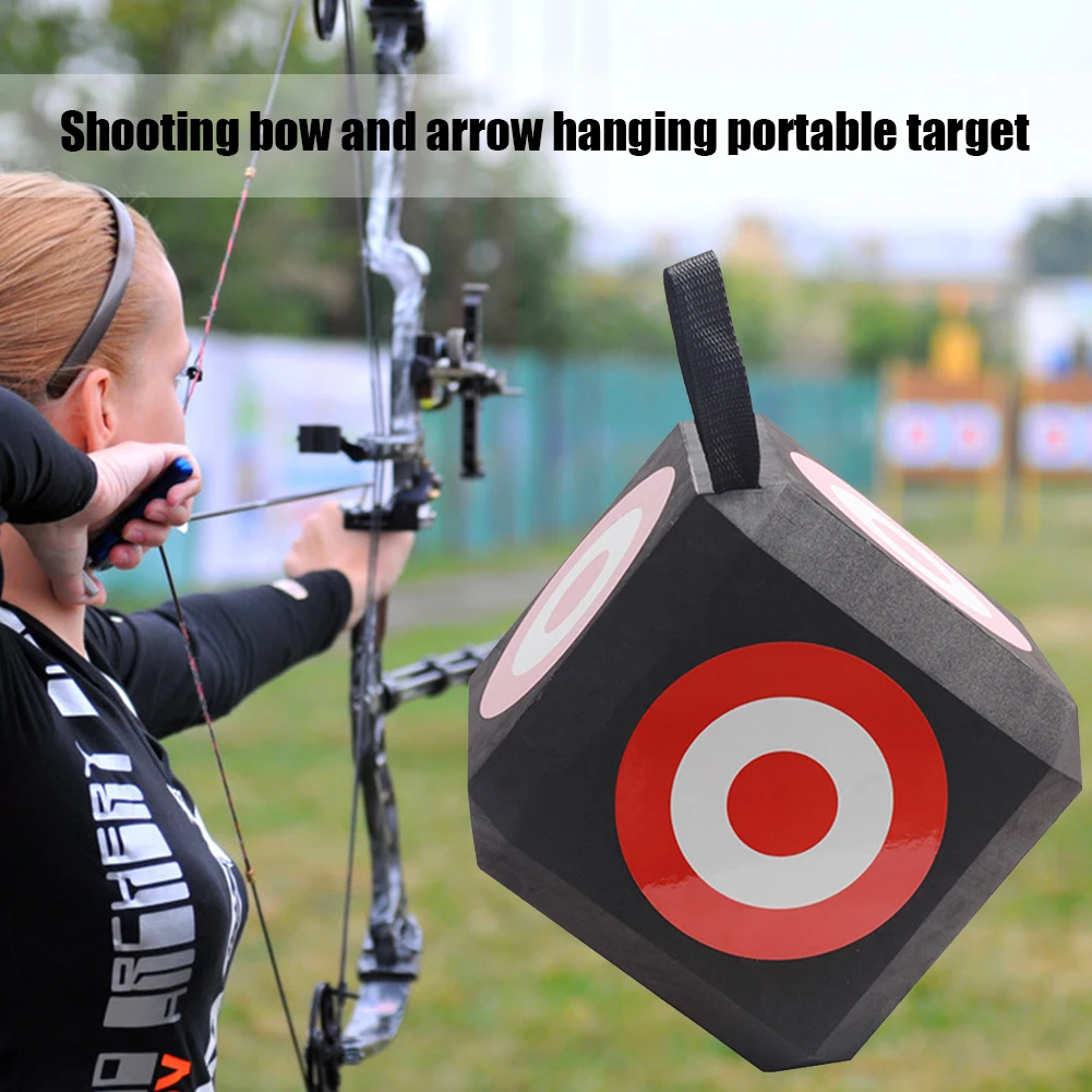 Broadhead Practice Target 3D Archery Target Cube - 6-Sided Self-Healing Foam Block For Arrow Practice Multi-sided Arrow Target