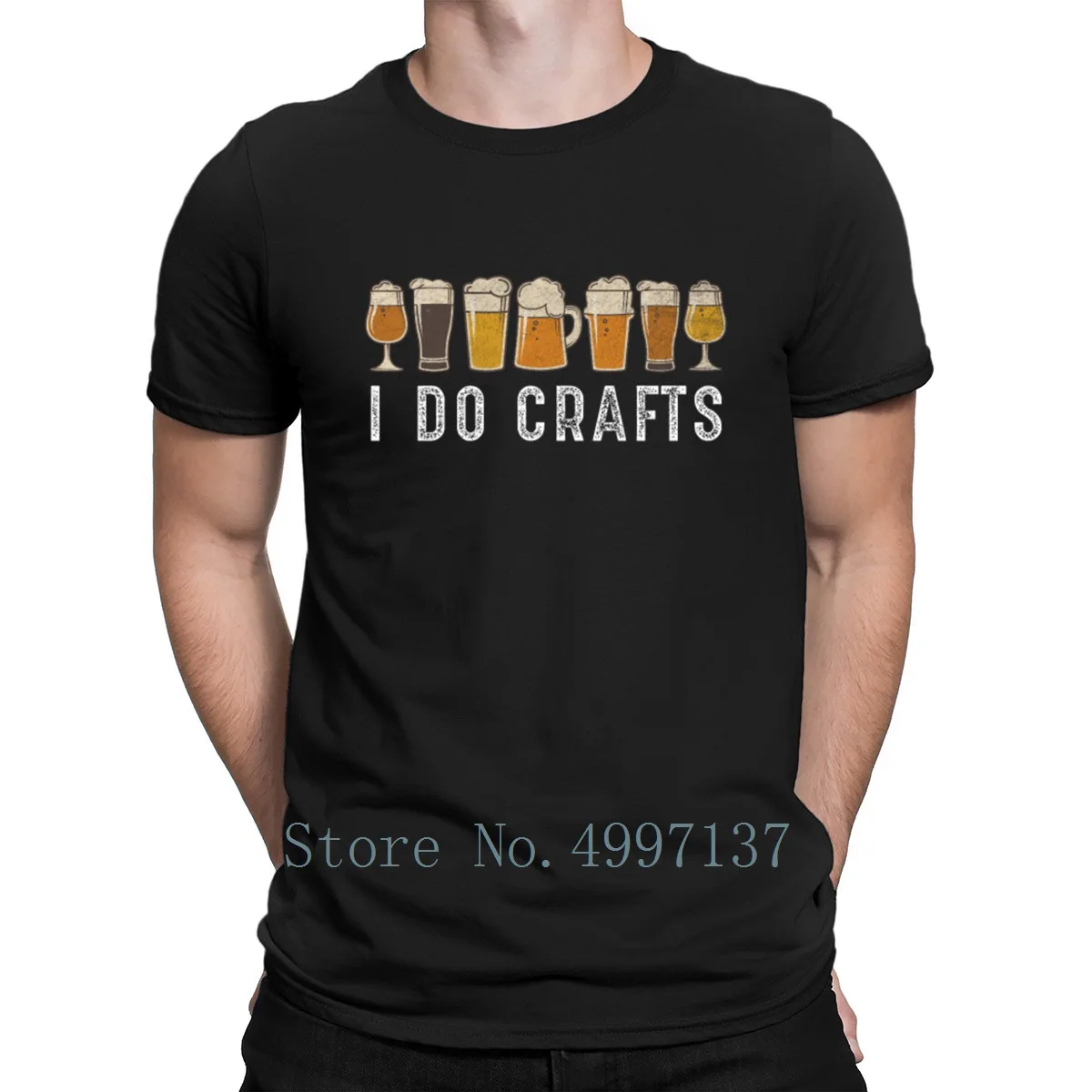 

Craft Beer Art I Do Crafts Home Brew Beer Vintage T Shirt Short Sleeve Customize Comical Summer Graphic Round Neck Cool Shirt