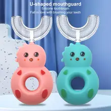 

Excellent Practical Eco-friendly U-shaped Handheld Toddler Toothbrush for Household Children Toothbrush Kids Toothbrush