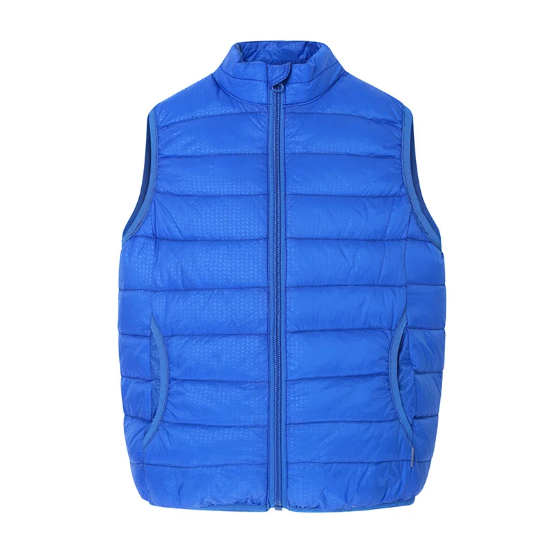 Royal Blue THREEGUN, детский жилет для девочек и мальчиков, 90% утиный пух, зимний жилет для детей, верхняя одежда для малышей, зимний светильник - Цвет: Royal Blue