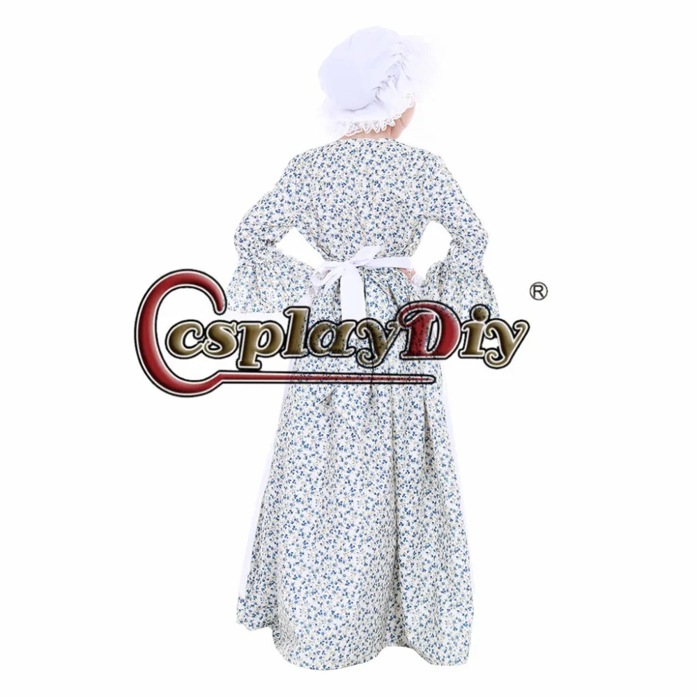 CosplayDIY средневековый Викторианский Хлопковое платье Ретро Винтажные сады сельские платья фартук с длинным рукавом горничной для детей девочек на заказ