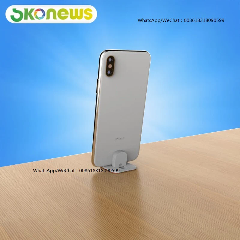 mobile_phone_retail_security_display_retractable_cable_pull_box_with_white_color_vertical_base_for_phone