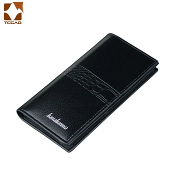 

men's leather wallet long pattern Crocodile stitch male partmon coin purse card holder carteira masculina slim man's clutch