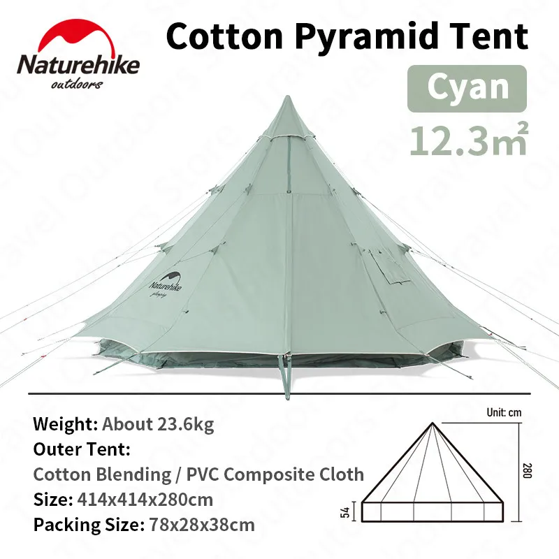Naturehike Brighten12.3 Outdoor Cotton Tent 58 Persons Big Space Keep