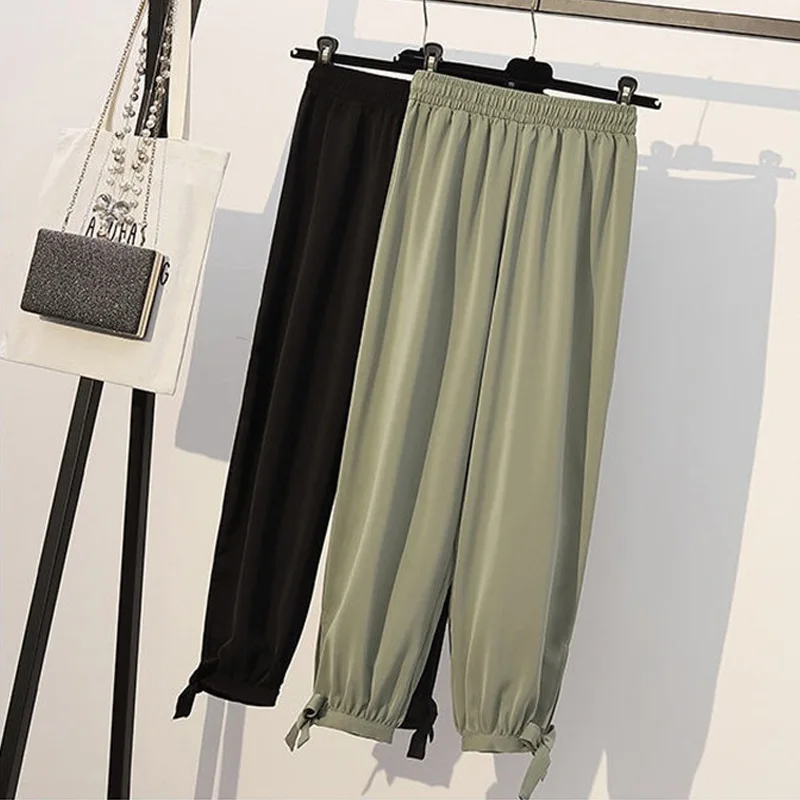 

Plus Size 4XL Sweatpants Women Bodycon Hollow Out Harem Pants Women Casual Loose Korean Style Pants Mujer Pantalones No Pocket