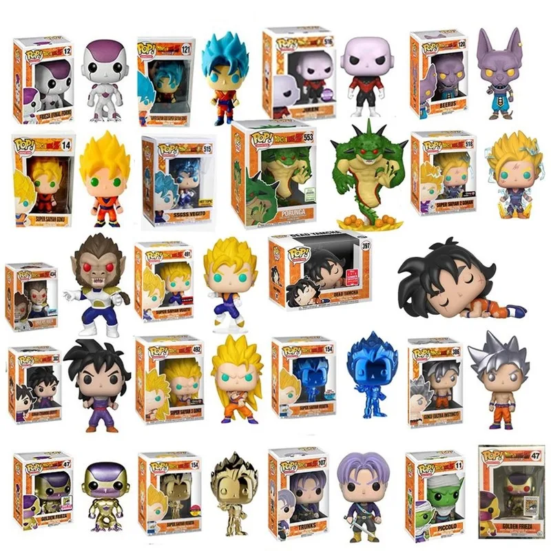 Funko pop Амин Dragon Ball PORUNGA Супер SAIYAN GOKU Golden FRIEZA большое Вегета Виниловая фигурка