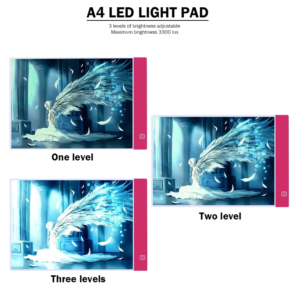 2021 NEW A4 20X30CM LED Diamond Painting Light Pad Light pad Board Diamond  Painting Accessories Tool Kits With 24pcs tools