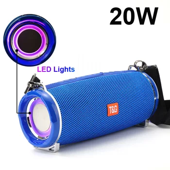 

Portable bluetooth speakers LED lights Subwoofer column with radio Music box surround sound system waterproof Loudspeaker For pc