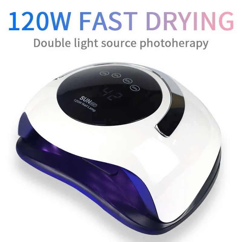 

120W UV LED Lamp for Manicure Powerful Gel Nail Curing Lamp for Nail Gel Dryer Sun BQ5T Portable Lamp for Nails Gel Polish