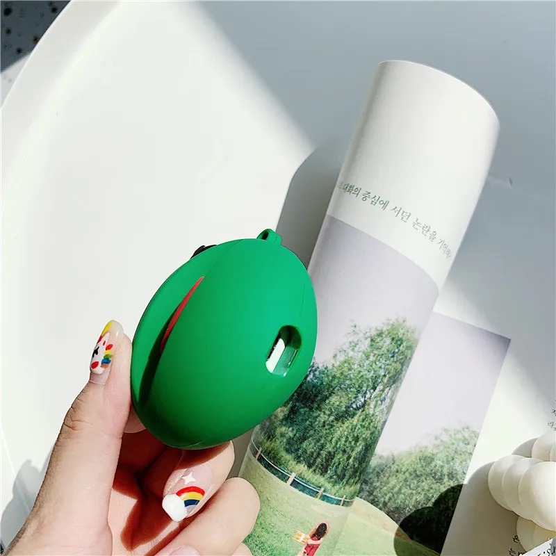 Для AirPod 2 Чехол 3D лягушка мультфильм мягкий силиконовый беспроводной чехол для наушников s для Apple Airpods чехол милый чехол Funda