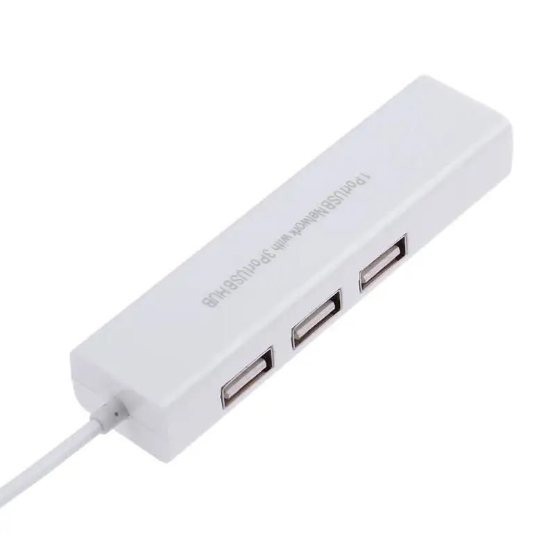 3 Порты и разъёмы USB 2,0 концентратор 10/100MB для микро-флеш-накопителя USB RJ45 сетевой адаптер карты