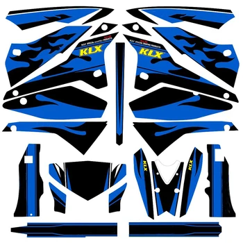 

New Full Graphics Decals Stickers Custom Number Name 3M Matte Stickers Waterproof For Kawasaki D-TRACKER 2008-2018