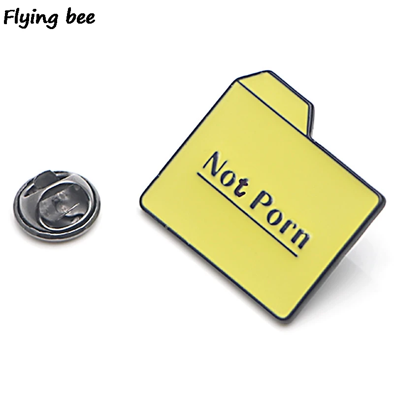 Flyingbee не порно Floder Pin забавная брошь и прищепки эмалированные булавки футболки значки нагрудные булавки Подарочные ювелирные броши X0449