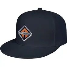 Унисекс мужские бейсболки винтажные регулируемые сетчатые солнцезащитные Navistar-International-плоская кепка