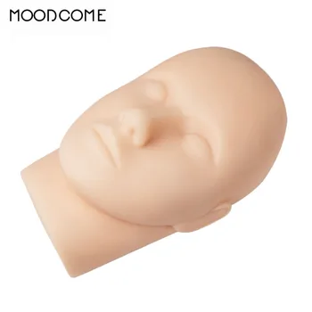 

1 Pcs Silicone Mannequin Head Eyelash Extension Makeup Practice Model Face Painting Training Head Eyes Closed Flat Dolls Head