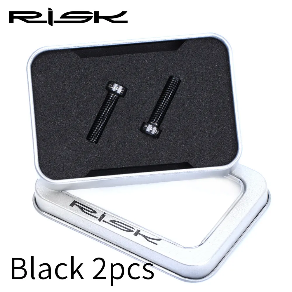 Black Опасности 2 шт./кор. горный велосипед Выдолбленные M6x23.5 SL гидравлический диск тормозной цилиндр крепежные болты SL - Color: Black