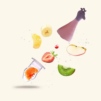 

1Pcs Safety Fruit Feeder Baby Chewing Device Pacifier Bottles Auxiliary Food Utensil Cute Cartoon Infant Nipple Pacifer Feeding