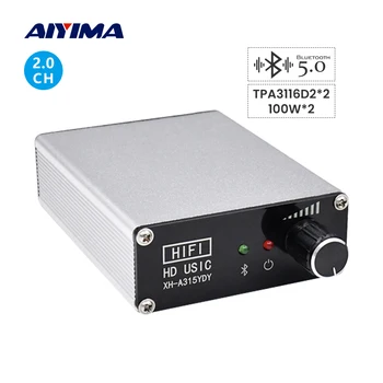 

AIYIMA TPA3116D2 Bluetooth 5.0 Digital Power Amplifier 100Wx2 Stereo Sound Amplifier Speaker Home Audio Amp DIY DC12-24V
