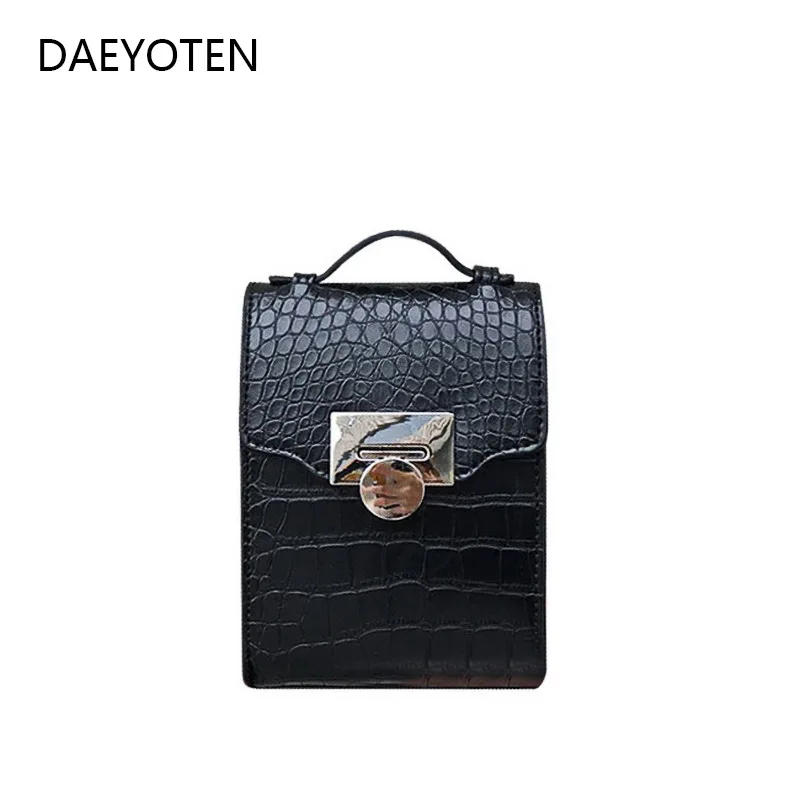 

DAEYOTEN Brand Alligator Crossbody Bags for Women Korean Style Chain Shoulder Messenger Bag Crocodile Pattern Phone Bags ZM0348